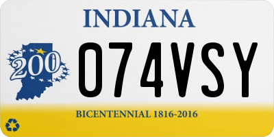 IN license plate 074VSY