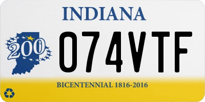IN license plate 074VTF