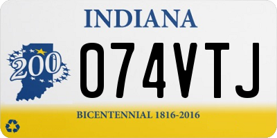 IN license plate 074VTJ