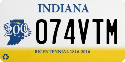 IN license plate 074VTM