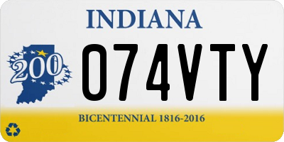 IN license plate 074VTY