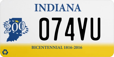 IN license plate 074VU