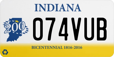 IN license plate 074VUB