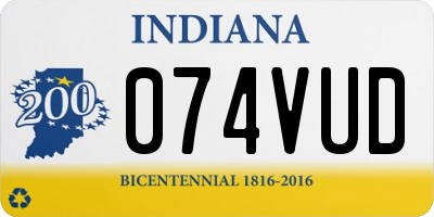IN license plate 074VUD