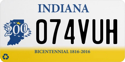 IN license plate 074VUH