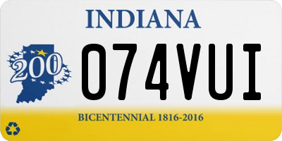 IN license plate 074VUI
