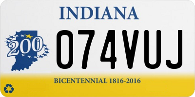 IN license plate 074VUJ