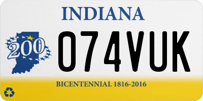 IN license plate 074VUK