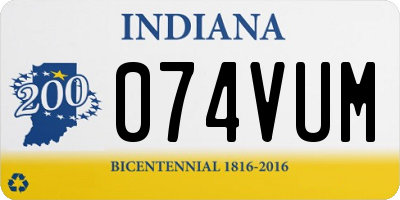 IN license plate 074VUM