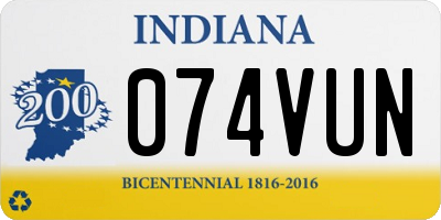 IN license plate 074VUN