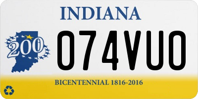 IN license plate 074VUO