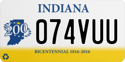 IN license plate 074VUU