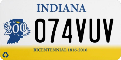 IN license plate 074VUV
