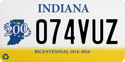 IN license plate 074VUZ