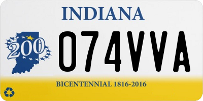IN license plate 074VVA
