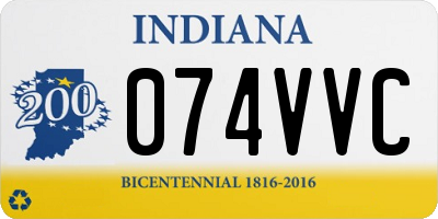 IN license plate 074VVC