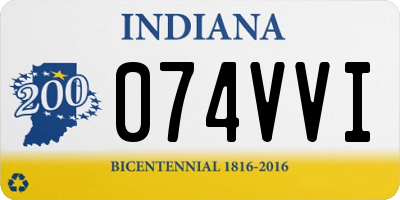 IN license plate 074VVI