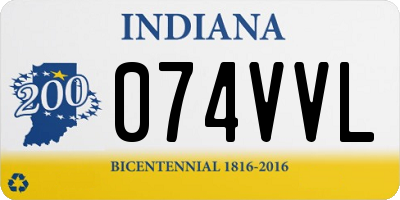 IN license plate 074VVL