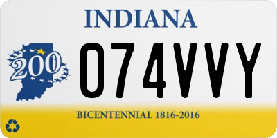 IN license plate 074VVY