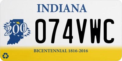 IN license plate 074VWC