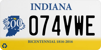 IN license plate 074VWE