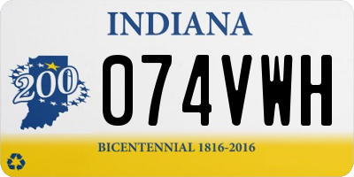 IN license plate 074VWH