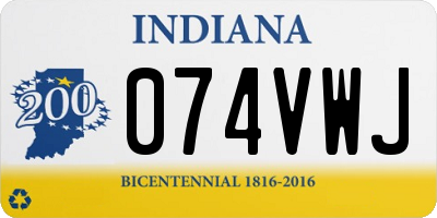 IN license plate 074VWJ