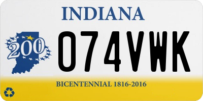 IN license plate 074VWK