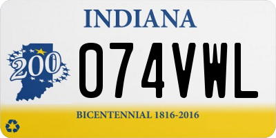 IN license plate 074VWL