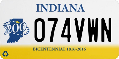 IN license plate 074VWN