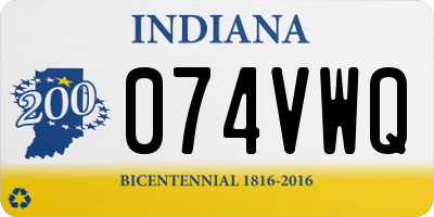 IN license plate 074VWQ