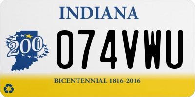 IN license plate 074VWU
