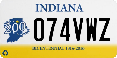 IN license plate 074VWZ