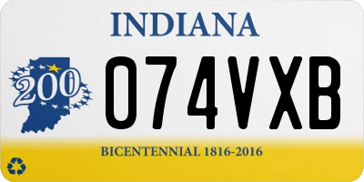 IN license plate 074VXB