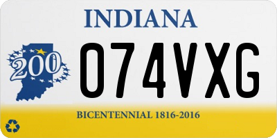 IN license plate 074VXG