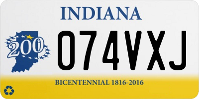 IN license plate 074VXJ