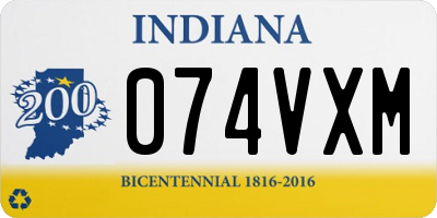 IN license plate 074VXM