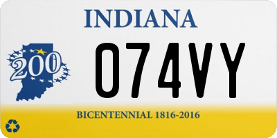 IN license plate 074VY