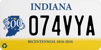 IN license plate 074VYA