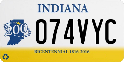 IN license plate 074VYC