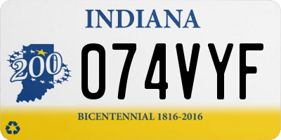 IN license plate 074VYF