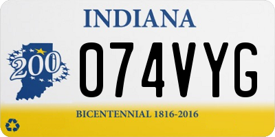IN license plate 074VYG