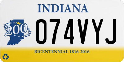 IN license plate 074VYJ