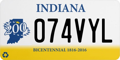 IN license plate 074VYL