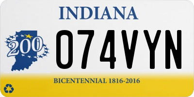 IN license plate 074VYN