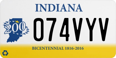 IN license plate 074VYV
