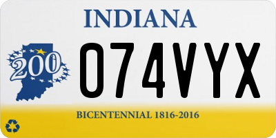 IN license plate 074VYX