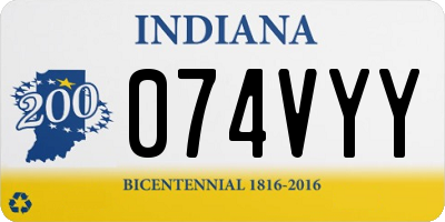 IN license plate 074VYY