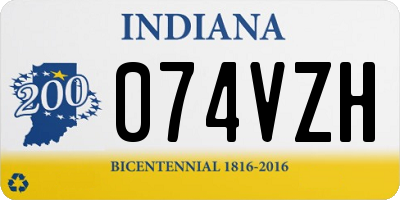 IN license plate 074VZH