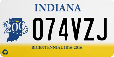 IN license plate 074VZJ